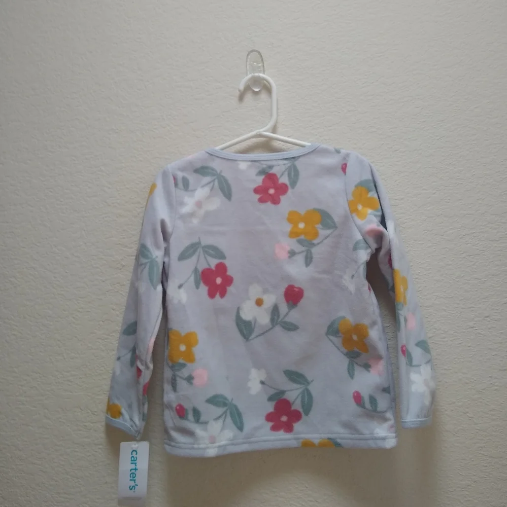 Carter's 2 Piece Fleece Floral PJs Set 4t